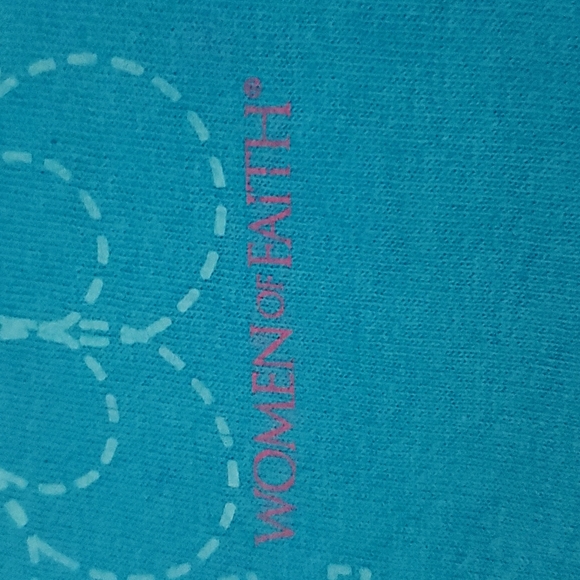 WOMEN of FAITH Turquoise Short-Sleeve T-Shirt-Psalm 119:32-Sparkle-EC-Sz S - Picture 8 of 16